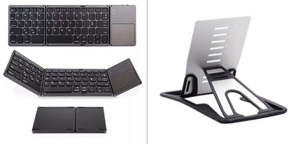 Folding Mini Keyboard Tablet Phone Computer Wireless Foldable Bluetooth Keyboard Multi-Function Button
