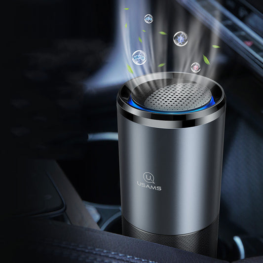 Car Air Purifier Ionizer Negative Ion Aluminum Alloy Car Air Freshener Activated Carbon Formaldehyde Auto Air Clean Accessories - ShopWay