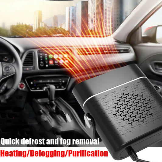 3 In 1 Car Heater Defogger Plug In Cigarette Lighter Mini Car Heater Defroster ABS Car Heaters Fan Defogger Anti-Fog - ShopWay