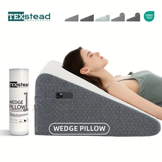 Wedge Pillow for Sleeping Bed Wedge Pillow for After Surgery Triangle Pillow Wedge Air Layer Sleeping Wedge Cover Memory Foam