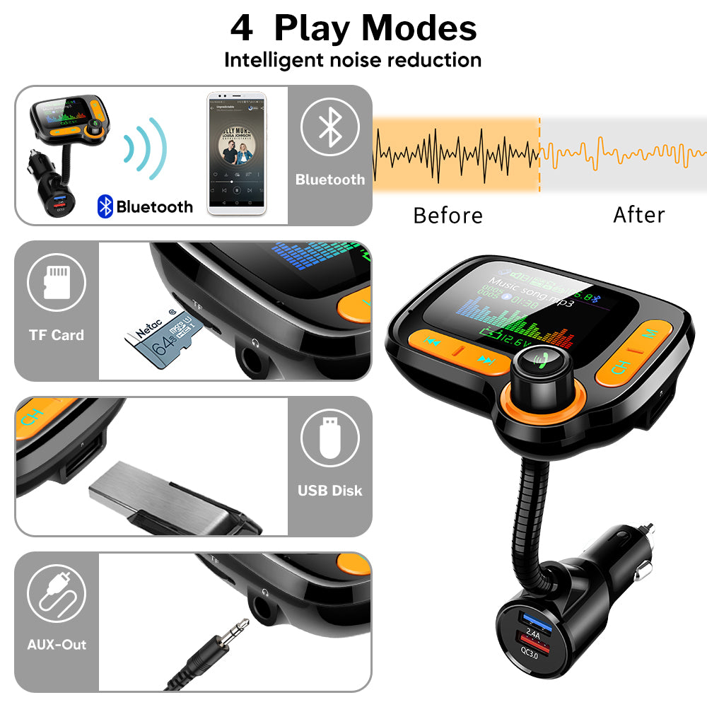 Car Bluetooth Multi-Function Player With Large Color Screen - ShopWay